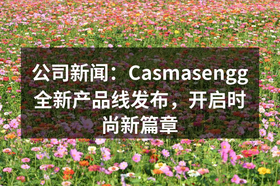 公司新闻：Casmasengg全新产品线